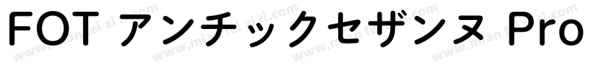 FOT アンチックセザンヌ Pro M Regular字体转换